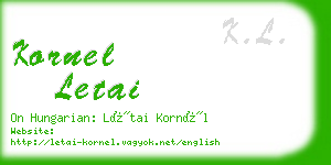 kornel letai business card